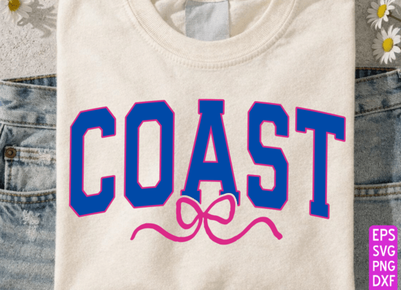 COAST PNG, Preppy Summer PNG, Coastal Graphics