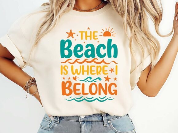 Colorful Summer Quote with Ocean T-Shirt
