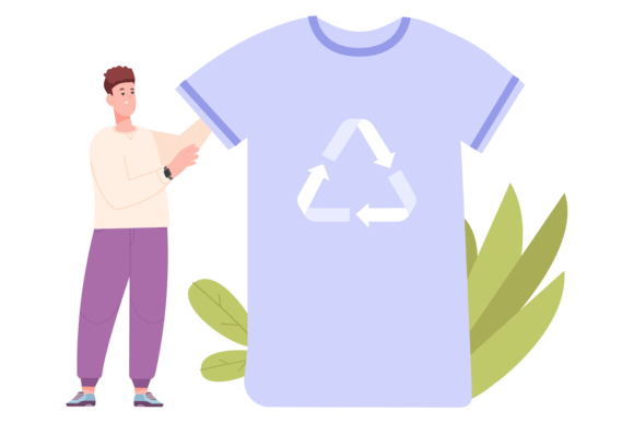 Man Choosing Natural Recycling T-shirt Graphics