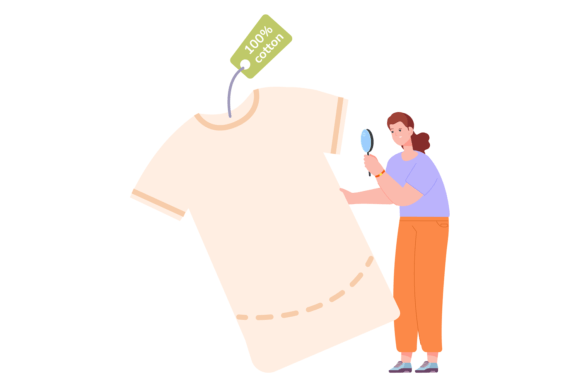 Natural Cotton T-shirt with Retail Tag – Graphics & Illustrations
