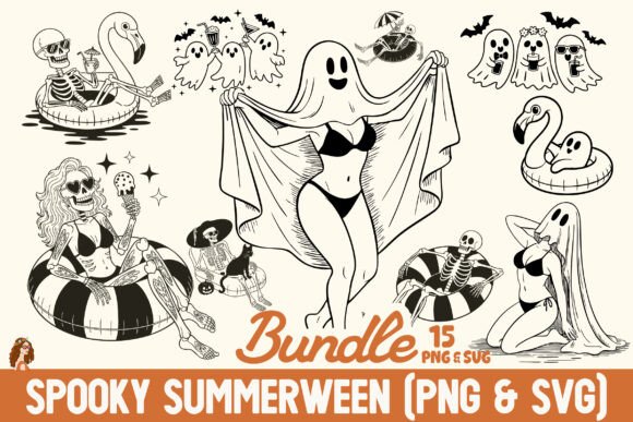 Spooky Summerween Graphics for T-Shirt Designs