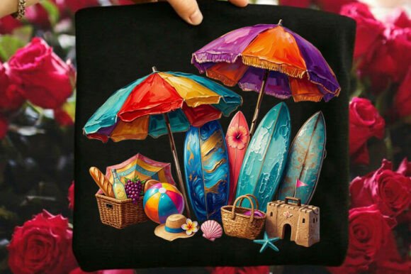 Stamp Summer PNG, Sea Beach Bow T-shirt