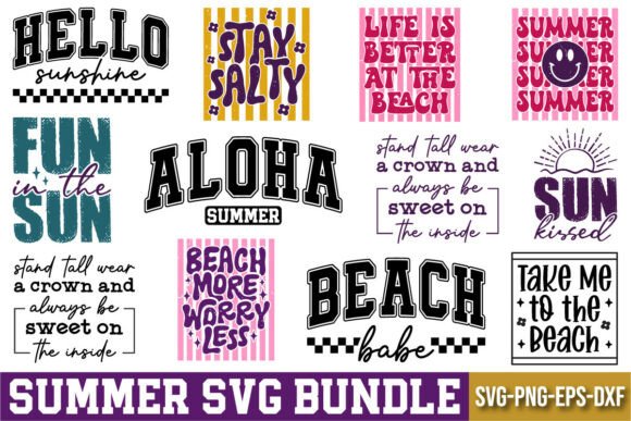Summer SVG Bundle for T-Shirt Designs