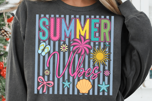 Summer Vibes SVG PNG, Preppy Summer SVG