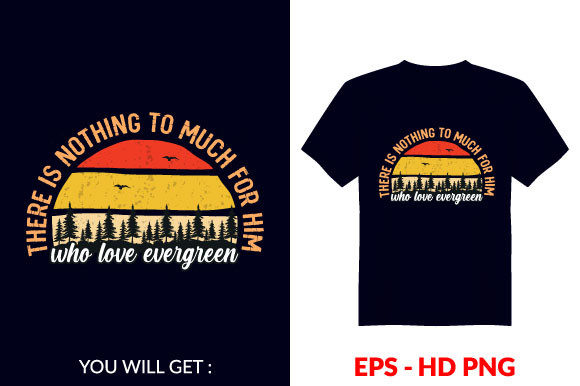 Vintage Evergreen T-shirt Design V108