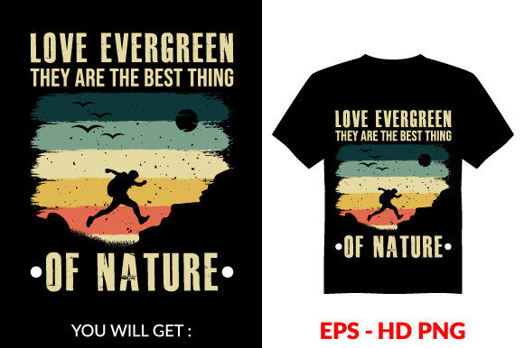 Vintage Evergreen T-shirt Design V18 Graphics
