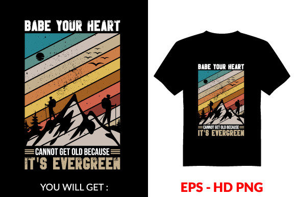 Vintage Evergreen T-shirt Design V23 Graphics