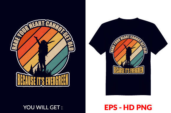 Vintage Evergreen T-shirt Design V67